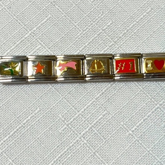 D’linq Lot of 6 Charms for Bracelet Stainless Steel Italy Stretch - Picture 7 of 7